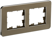 BRITE Рамка 2-местная РУ-2-1-Бр металл латунь RE IEK