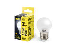 Лампа светодиодная G45 шар 3Вт 230В 3000К E27 IEK