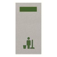 2CLA218050N1301 - Светосигнализатор с LED лампой, Уборка номера, 1-модульный, серия Zenit, цвет серебристый