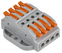 Строительно-монтажная клемма СМК 222-4144P проходная с площадкой (4шт/упак) IEK