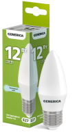 Лампа светодиодная C35 свеча 12Вт 230В 6500К E27 GENERICA