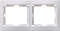 KVARTA Рамка 2-местная горизонтальная РГ-2-КБ белый GENERICA