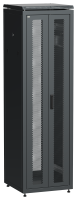 ITK LINEA N Шкаф сетевой 19" 42U 600х600мм двери передняя перфорированная задняя двустворчатая перфорированная черный