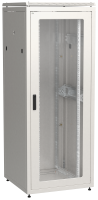 ITK LINEA N Шкаф сетевой 19" 42U 800х800мм стеклянная передняя дверь задняя металлическая серый