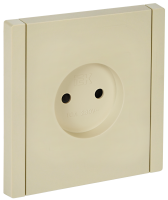 FORTE&PIANO Розетка 1-местная без заземления с защитными шторками винтовое крепление 10А FP417 ваниль IEK