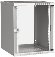 ITK Шкаф настенный LINEA WE 15U 600х650мм дверь стекло серый