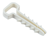 Дюбель-хомут 6х12мм для плоского кабеля нейлон белый (25шт/упак) IEK