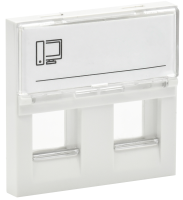 PRIMER Панель лицевая Keystone (2 модуля 2 входа) белая IEK