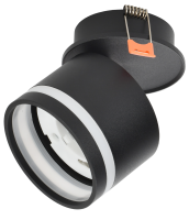Светильник 4033 встраиваемый поворотный под лампу GX53 черный IEK