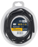 Трубка термоусадочная ТТУ нг-LS 5/2,5 черная (2м/упак) IEK