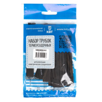 Набор термоусадочных трубок Монохром 8/4 (черн) в нарезке по 100мм (КВТ)