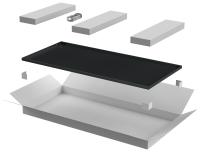 ITK LINEA E Дверь металлическая 600мм для шкафа 42U черная