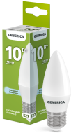 Лампа светодиодная C35 свеча 10Вт 230В 6500К E27 GENERICA