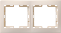 KVARTA Рамка 2-местная горизонтальная РГ-2-ККм кремовый GENERICA