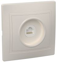 KVARTA Розетка 1-местная компьютерная RJ45 кат.5е РК10-ККм крем GENERICA