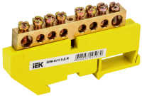 Шина PE "земля" на DIN-изол ШНИ-8х12-8-Д-Ж IEK