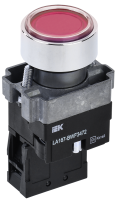 Кнопка управления LA167-BWF3472 d=22мм RC 1NC с подсветкой красная IEK