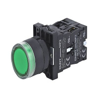575718 - Кнопка управления NP2-EW3365 1НО+1НЗ зеленая AC/DC230В(LED), IP40 (R) (CHINT)