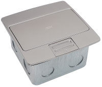 PRIMER Лючок с откидной крышкой неукомплектованный на 3 модуля IP42 нержавеющая сталь IEK