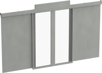 ITK by ZPAS Дверь раздвижная изолированного коридора для шкафов 47U 1200мм на ножках серая (2шт/компл) РФ