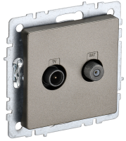 BRITE Розетка двойная TV+SAT РТВ/РСп12-БрШ шампань IEK