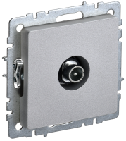 BRITE Розетка TV проходная РТВ10-0-БрА алюминий IEK