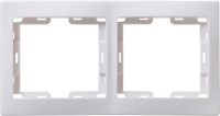 KVARTA Рамка 2-местная вертикальная РВ-2-КБ белый GENERICA