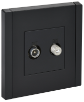 FORTE&PIANO Розетка двойная TV+SAT FP138 черный IEK