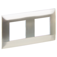 SKANDY Рамка 2-местная SK-F32N металл никель IEK