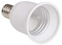 Переходник Е14-Е27 ПР14-27-К02 пластик белый (индивидуальный пакет) IEK