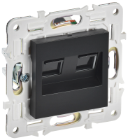 SKANDY Розетка компьютерная двойная RJ45 кат.5E SK-K03Bl черный IEK