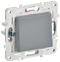 SKANDY Выключатель 1-клавишный кнопочный 10А SK-V14Gr серый IEK