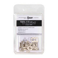 Наконечник кабельный ТМЛс 4–6 (20 шт) медный луженый по стандарту «КВТ» в мини-упаковке (КВТ)