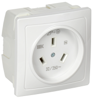 Розетка разборная для плиты с заземлением скрытая установка 32А Рпл11-К белая IEK