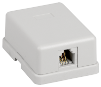 ITK Настенная розетка RJ12 6P4C кат.3 UTP 1-порт белая