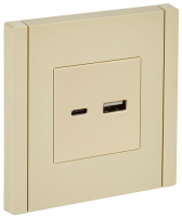 FORTE&PIANO Розетка USB A+C 18Вт FP451 ваниль IEK