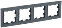 BRITE Рамка 4-местная РУ-4-БрГ графит IEK