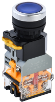 Кнопка управления D8-11D d=22мм 1NO+1NC с подсветкой синяя IEK