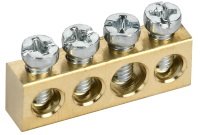 TEKFOR Шина нулевая сечение 6х9 4 отверстия IEK