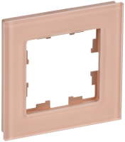 BRITE Рамка 1-местная РУ-1-2-БрП стекло персиковый матовый IEK
