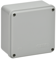 Коробка распаячная КМ41260 для открытой проводки безгалогенная (HF) 100х100х50мм гладкие стенки IP55 серая IEK