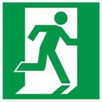 Самокл. этик. 50х50мм "Выход здесь" (правосторонний)