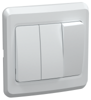 VEGA Выключатель 3 кл. 10А ВС10-3-0-ВБ белый GENERICA