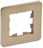 BRITE Рамка 1-местная РУ-1-1-Бр металл шампань RE AL IEK