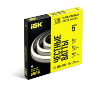 Лента светодиодная "неон" термостойкая 5м SMD2835 120LED/м 8Вт/м IP67 13мм 24В холодный белый IEK