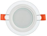 Светильник светодиодный ДВО 1620 со стеклом круг 6Вт 3000К IP20 IEK