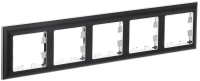 BRITE Рамка 5-местная РУ-5-Бр хром/черный IEK