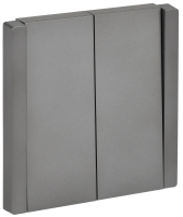 FORTE&PIANO Выключатель 2-клавишный перекрестный 10А FP509 сталь IEK