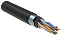 ITK Витая пара F/UTP кат.6 4х2х23AWG solid LSZH нг(А)-HF черный (305м)
