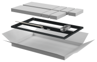 ITK Дверь перфорированная двустворчатая для шкафа LINEA N 18U 600мм черная